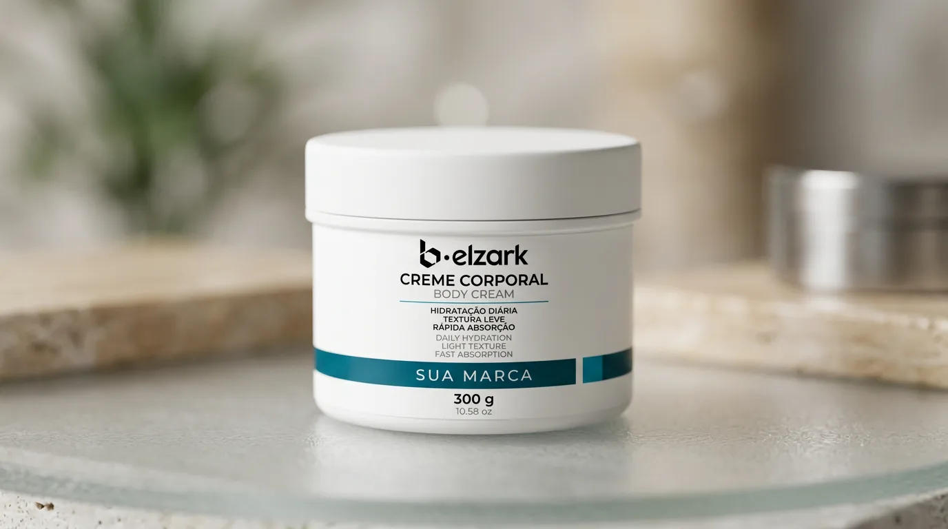 Creme corporal Belzark, produzido sob marca própria