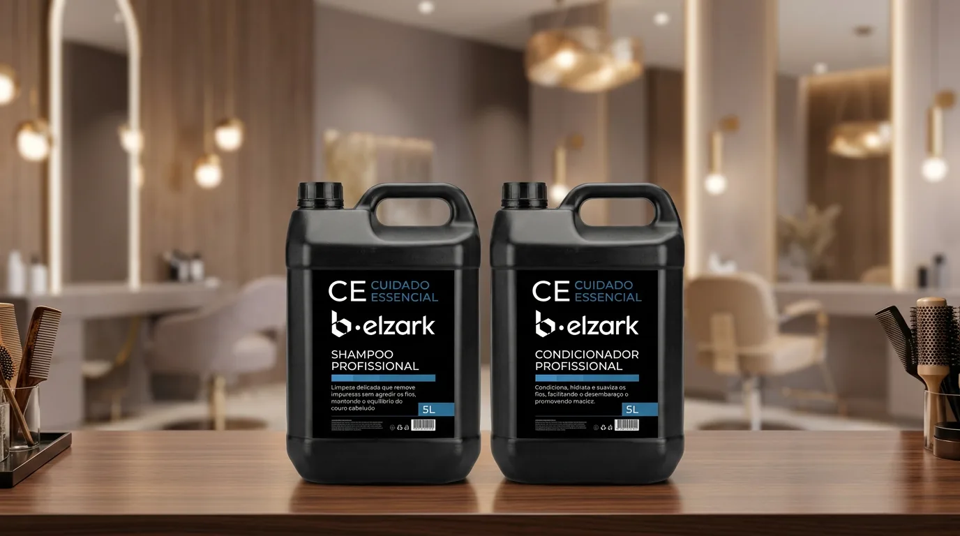 Belzark professional shampoo and conditioner, produced under private label