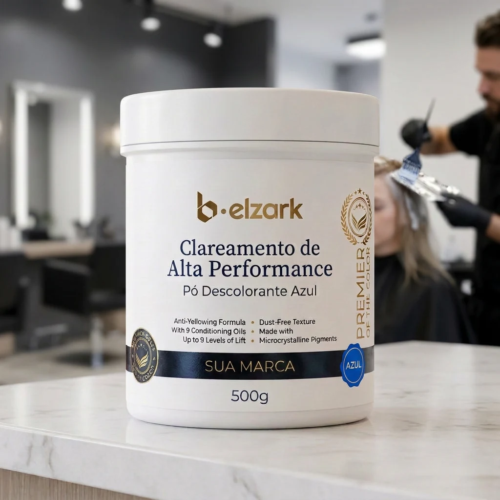 Blue bleaching powder, for professional use