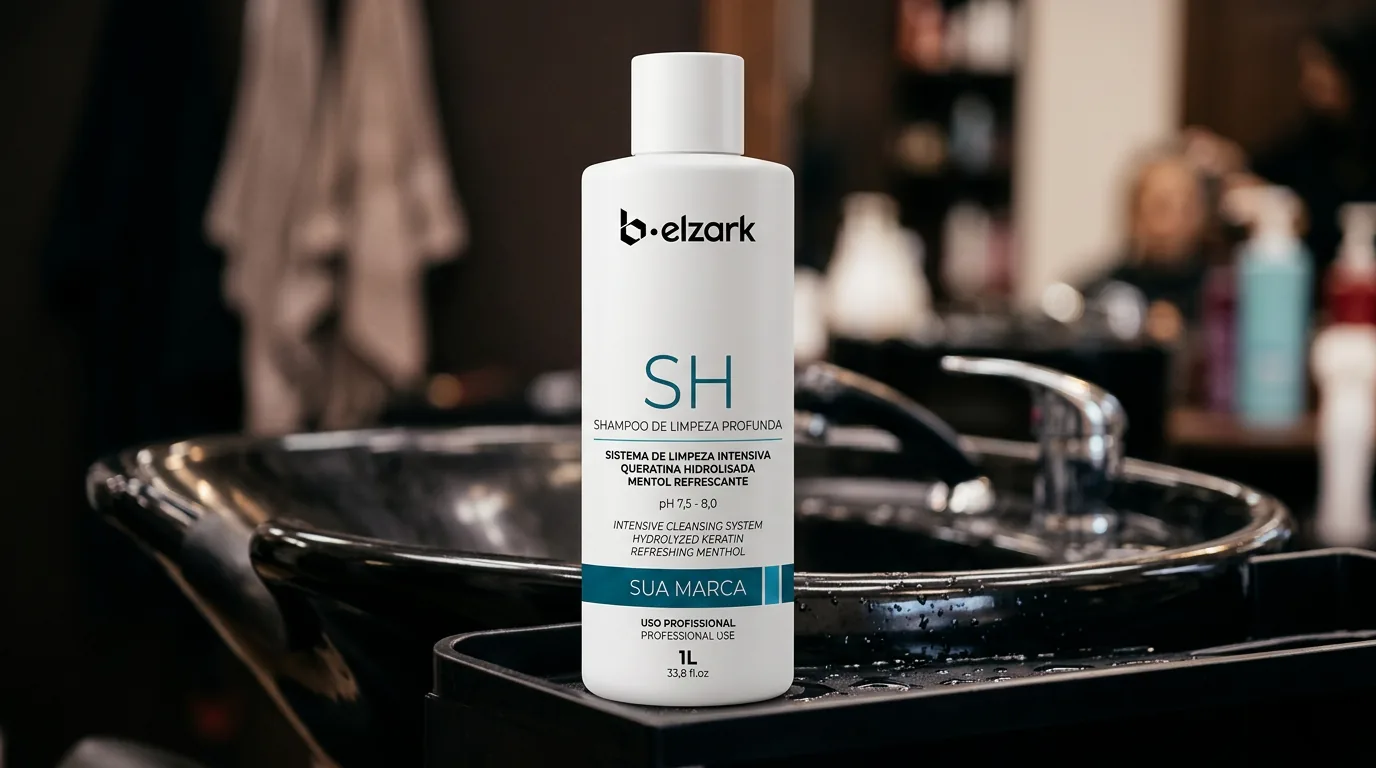 Belzark deep cleansing shampoo, manufactured as a private label product